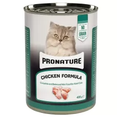 Pronature Tahılsız Tavuklu Ezme Yetişkin Konserve Kedi Maması 400 Gr